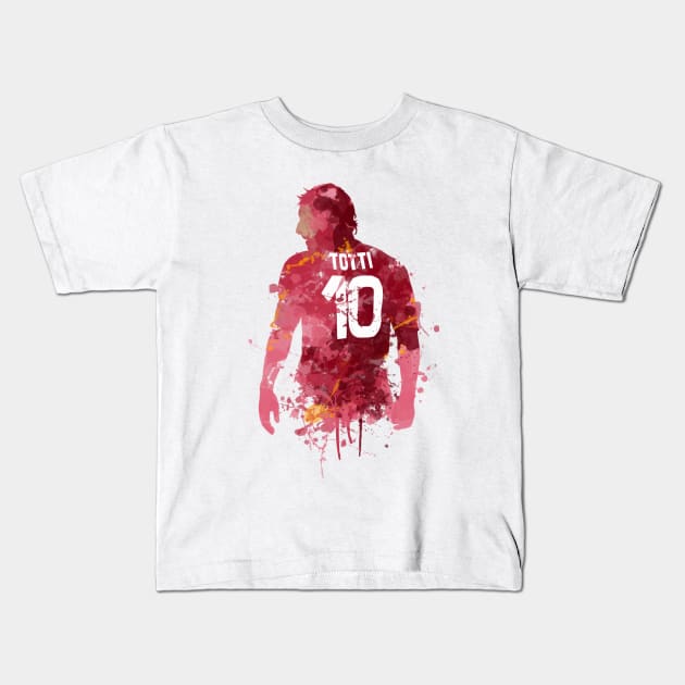 Francesco Totti - Roma Legend Kids T-Shirt by FootballArcade